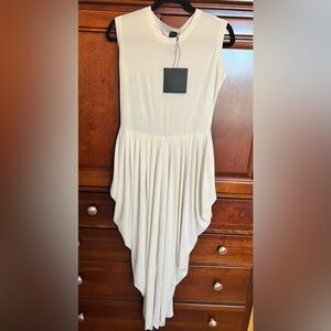 Norma Kamali sleeveless waterfall dress